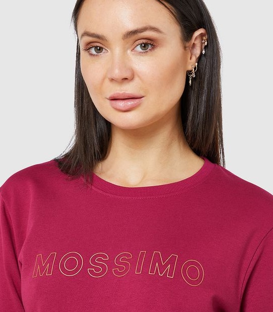 Mossimo Empire Fleece Crew Neck Jumper - Berry Red