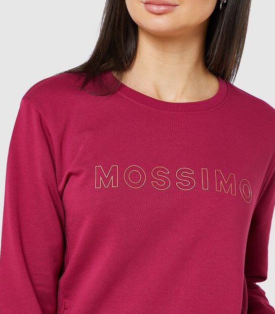 Mossimo Empire Fleece Crew Neck Jumper - Berry Red