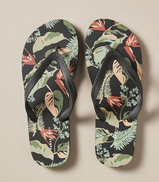 Mens Maui Printed Recycled Thongs