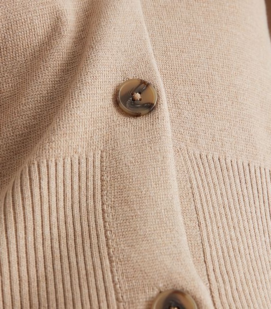 Linen Blend Knit Long Sleeve Cardigan