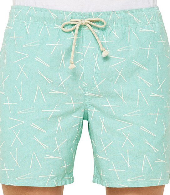 Men's Festival Shorts - Aqua Chopsticks