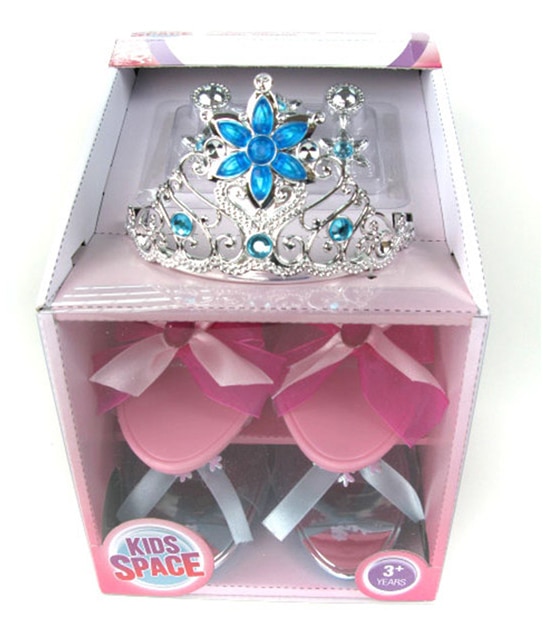 Kids Space 2 Pack Princess Play Shoes With Tiara Target Australia