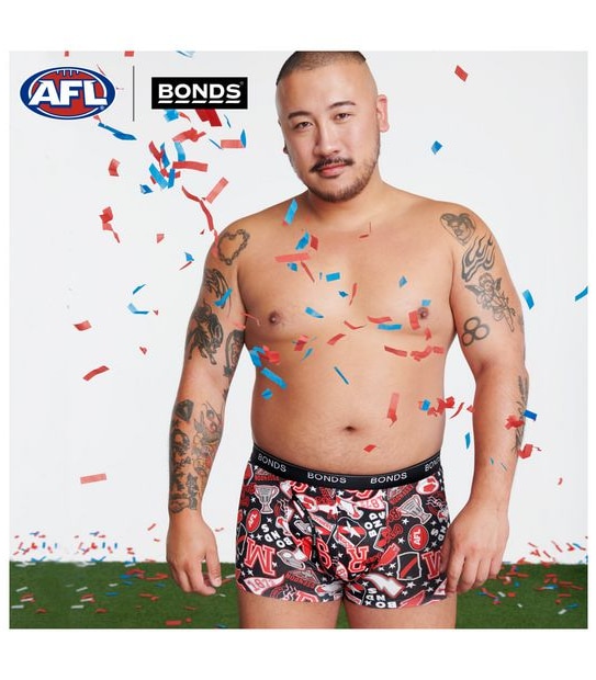 Bonds AFL&reg; Guyfront Trunks - Essendon Bombers
