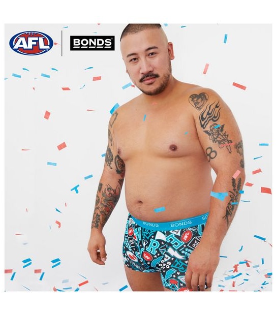 Bonds AFL&reg; Guyfront Trunks - Port Adelaide Power