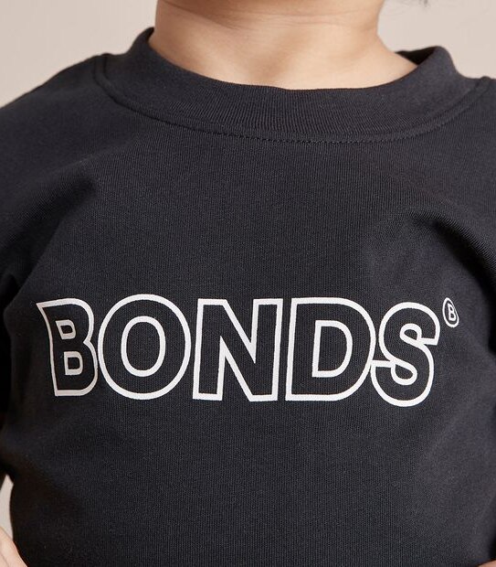 BONDS BWRJT BAC AUS COTTON BODYSUIT - BLACK