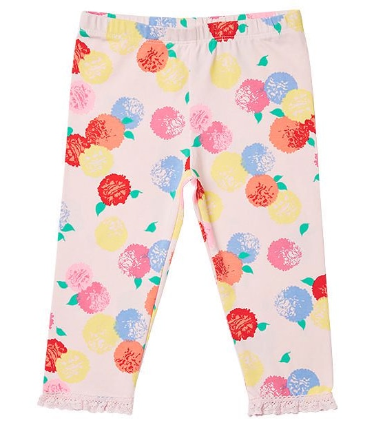 2 Pack 3/4 Length Lace Trim Leggings 2 of 5