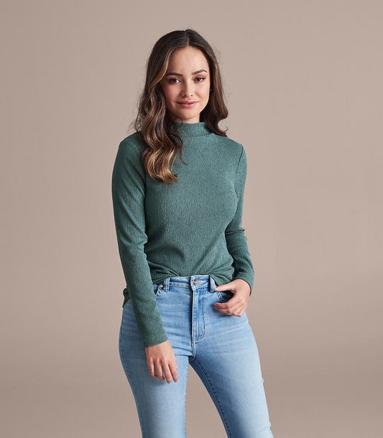 Dannii Minogue Petites Funnel Neck Top