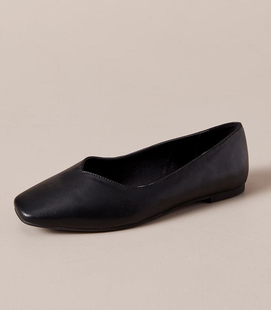 Womens Hallie Square Toe Ballet Flats