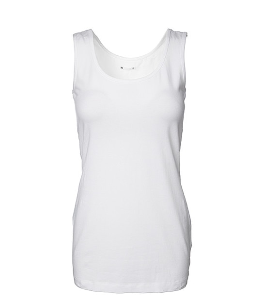 Long-Line Tank Top - White