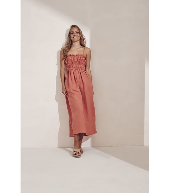 Preview Shirred Midi Sundress
