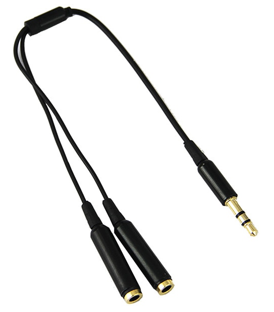 Target 3.5mm Audio Splitter Cable - RF1659 Black
