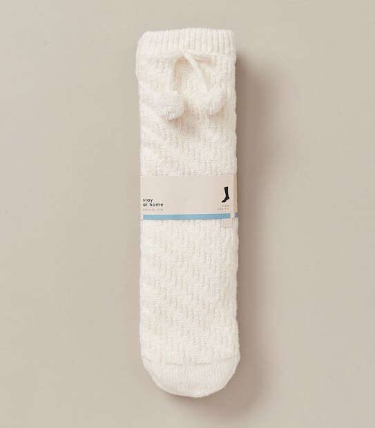 Stay at Home Stitch Detail Crew Socks