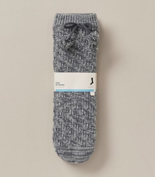 Stay at Home Stitch Detail Crew Socks