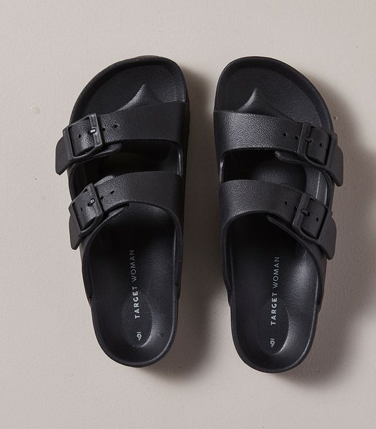 Womens Double Buckle Sandals Myah Black Target Australia
