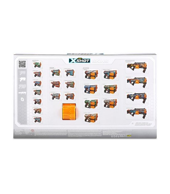 X-Shot Skins Last Stand Double Flux Dart Blaster Combo Pack (48 Darts) by ZURU