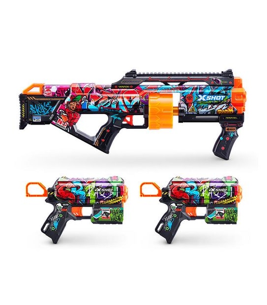 X-Shot Skins Last Stand Double Flux Dart Blaster Combo Pack (48 Darts) by ZURU