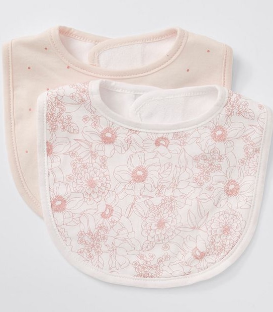 bub. Organic Cotton Fashion Bibs 2 pack