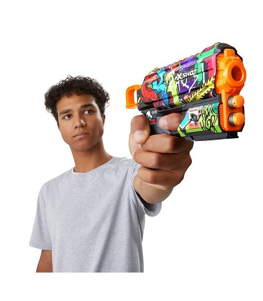 X-Shot Skins Last Stand Double Flux Dart Blaster Combo Pack (48 Darts) by ZURU