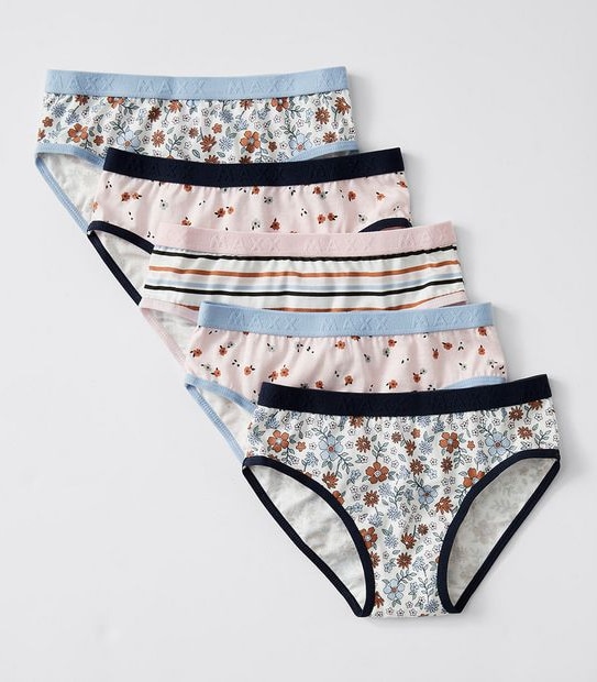 Maxx 5 Pack Girls Briefs