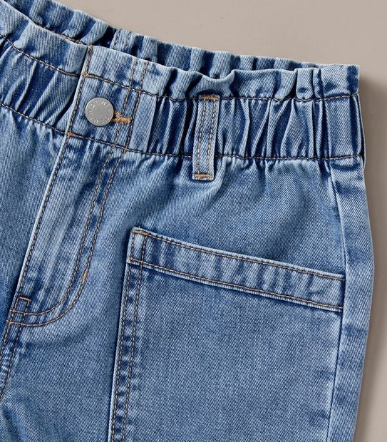 Paperbag Waist Denim Shorts