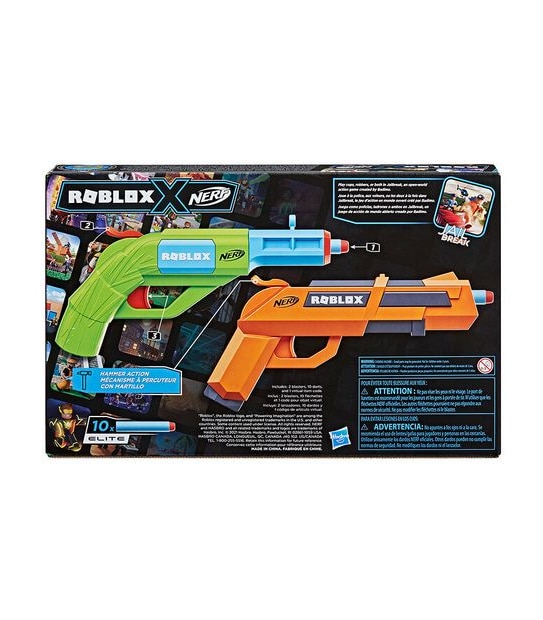 Nerf x Roblox Jailbreak Armory Dart Blaster 2-Pack New Hasbro