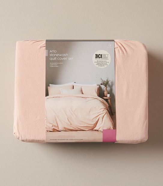 Arlo Stonewash Quilt Cover Set - King Bed