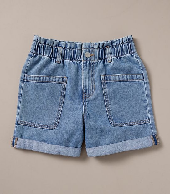 Paperbag Waist Denim Shorts