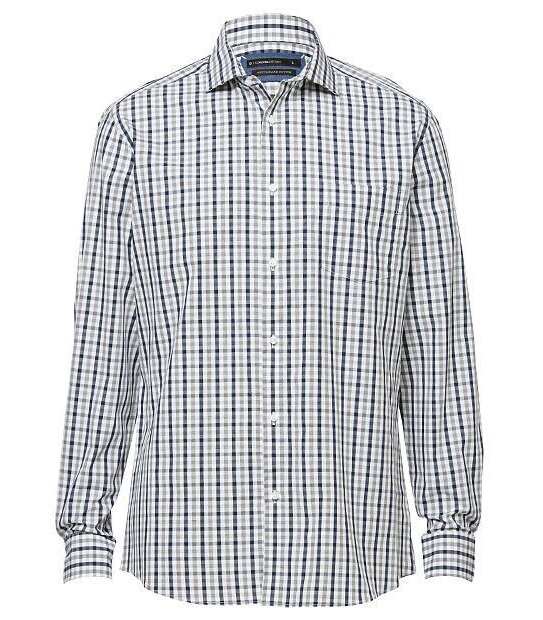 Limited Editions Australian Cotton Shirt - Navy Check