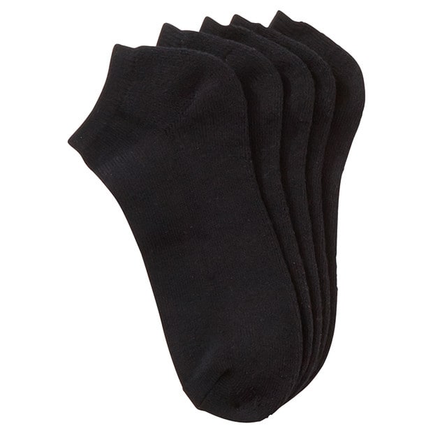 5 Pack Trainer Sport Socks - Black 5 Pack Trainer Sport Socks - Black