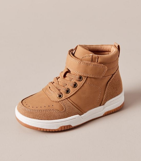 Kids Faux Suede Hi-Top Sneakers