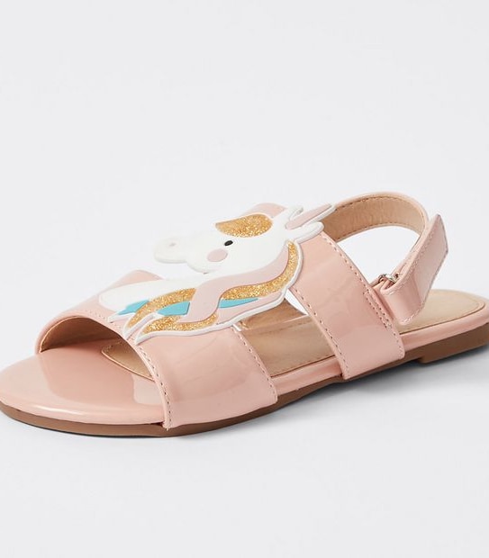 Unicorn Glitter Sandal - Pink
