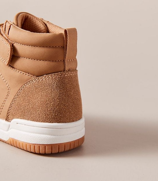 Kids Faux Suede Hi-Top Sneakers