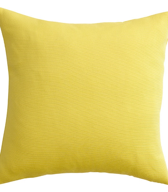 Plain Rib Cushion 43 x 43cm - Yellow
