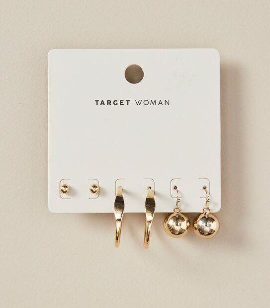 3 Pack Mixed Earrings