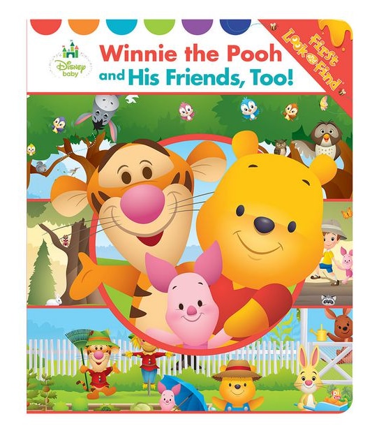 First Look and Find Board Book - Disney Baby Pooh And His Friends, Too!