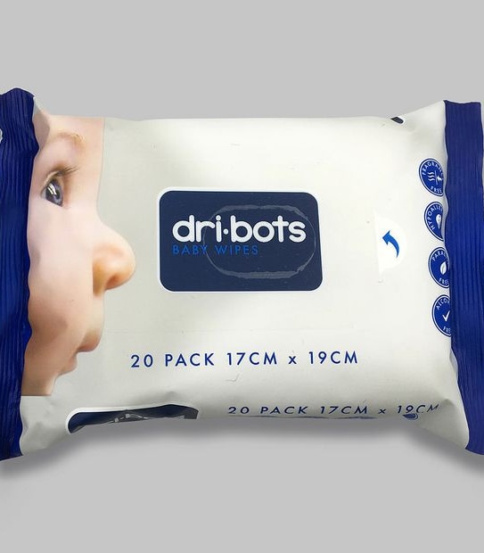 Dri Bots Baby Wipes 20 Pack