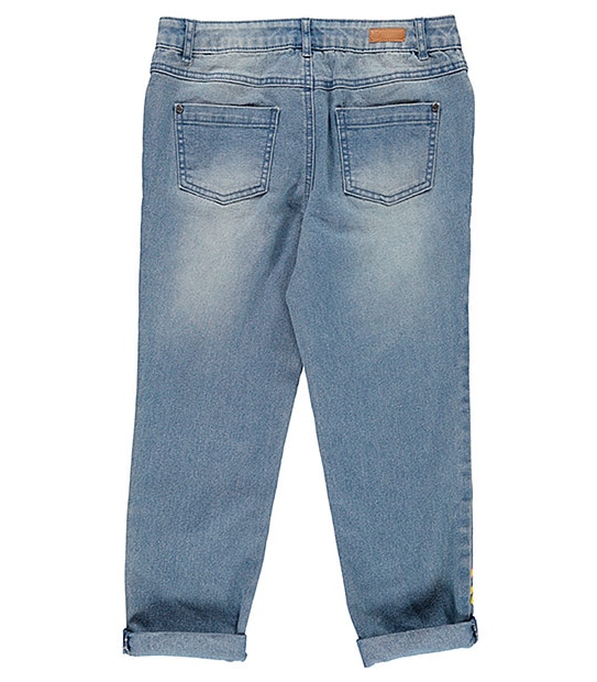 Girls' Crop Printed Jeans With Bonus Iron On Patches