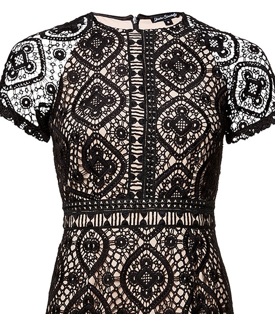 Yours Sincerely Lace Dress - Black / Nude