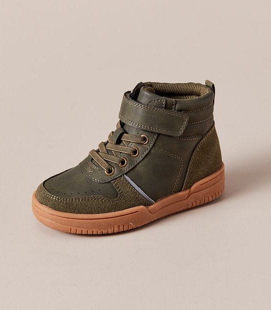 Kids Faux Suede Hi-Top Sneakers