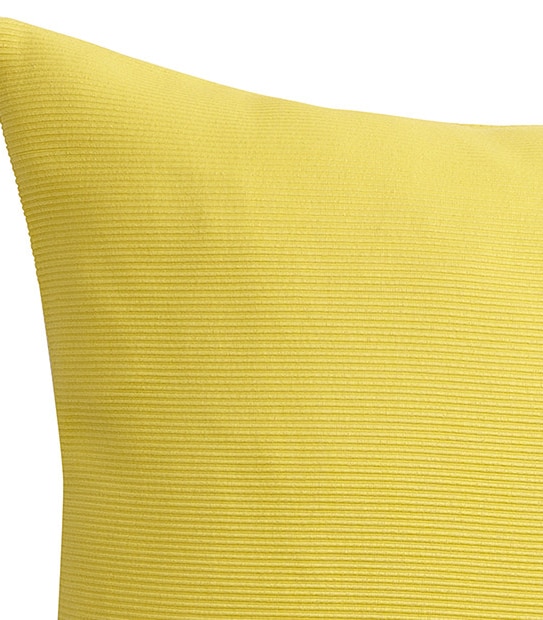Plain Rib Cushion 43 x 43cm - Yellow
