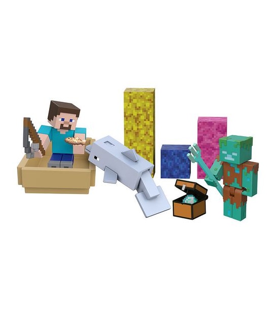 Minecraft Treasure Hunt Adventure Pack Figures
