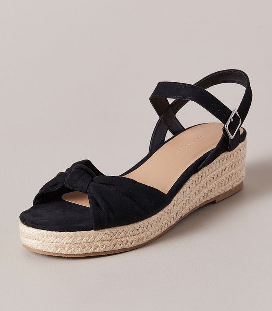 Womens Wanda Knot Wedge Sandals