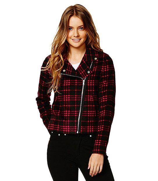 Lily Loves Plaid Jacket - Red