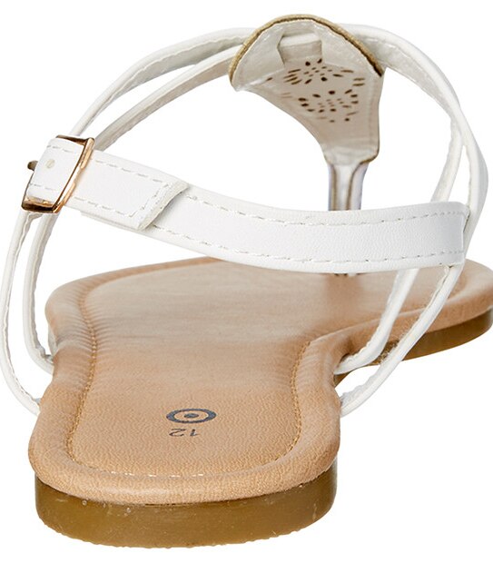 Fiona Laser Cut Sandals - White 3 of 6