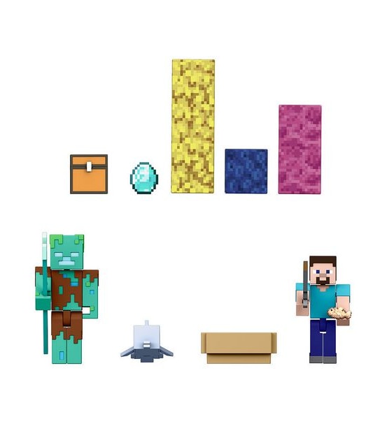 Minecraft Treasure Hunt Adventure Pack Figures