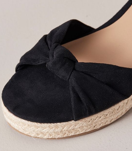 Womens Wanda Knot Wedge Sandals