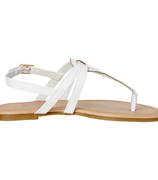 Fiona Laser Cut Sandals - White 4 of 6