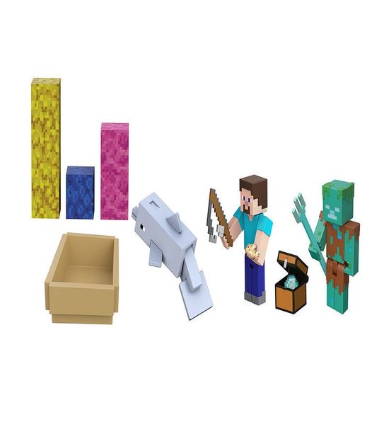 Minecraft Treasure Hunt Adventure Pack Figures