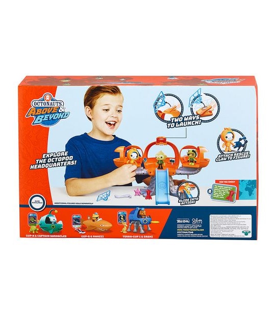 B 61123 Octonauts Above & Beyond Octopod Playset 6 Pieces Including Deep Sea Captain Barnacles & Net Launcher
