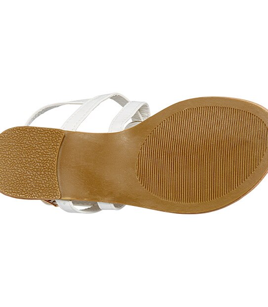 Fiona Laser Cut Sandals - White 6 of 6